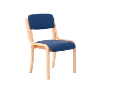 Madrid Visitor Chair Blue Fabric Without Arms 
